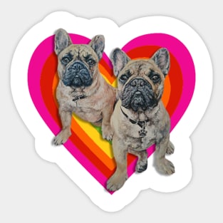 A heart full of Frenchies! Sticker